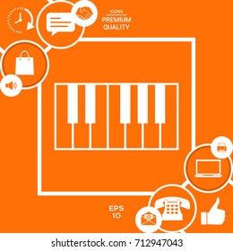 Piano keyboard icon