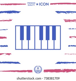 Piano keyboard icon