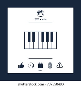 Piano keyboard icon