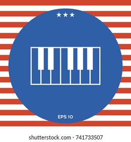 Piano keyboard icon
