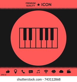 Piano keyboard icon