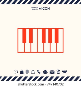 Piano keyboard icon