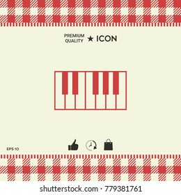 Piano keyboard icon