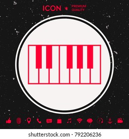Piano keyboard icon