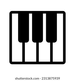 Piano keyboard icon color editable