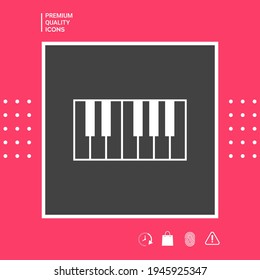 Piano keyboard icon, elements for your design