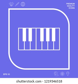 Piano keyboard icon. Graphic elements for your design