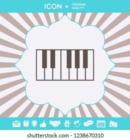Piano keyboard icon. Graphic elements for your design