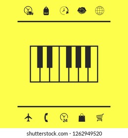 Piano keyboard icon. Graphic elements for your design
