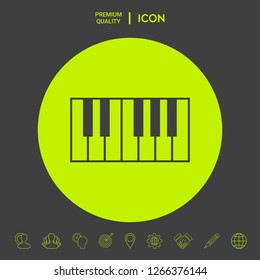 Piano keyboard icon. Graphic elements for your design