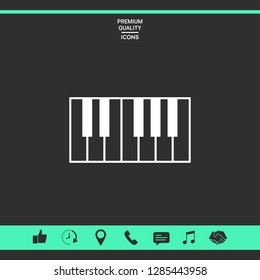 Piano keyboard icon. Graphic elements for your design