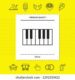 Piano keyboard icon. Graphic elements for your design