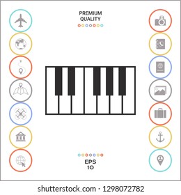 Piano keyboard icon. Graphic elements for your design