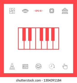 Piano keyboard icon. Graphic elements for your design