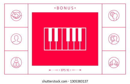 Piano keyboard icon. Graphic elements for your design