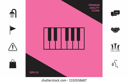 Piano keyboard icon. Graphic elements for your design