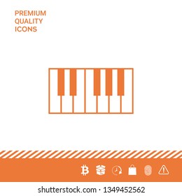 Piano keyboard icon. Graphic elements for your design