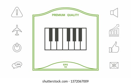 Piano keyboard icon. Graphic elements for your design