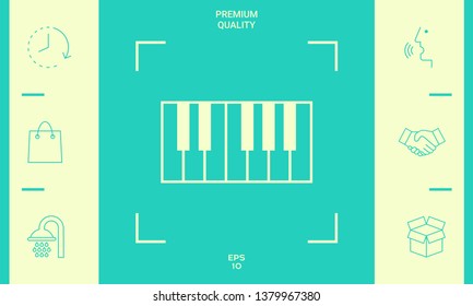 Piano keyboard icon. Graphic elements for your design