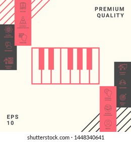 Piano keyboard icon. Graphic elements for your design