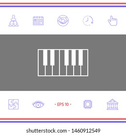 Piano keyboard icon. Graphic elements for your design