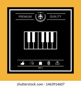 Piano keyboard icon. Graphic elements for your design
