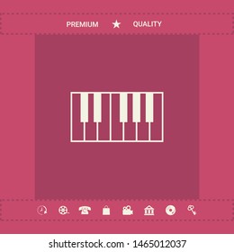 Piano keyboard icon. Graphic elements for your design
