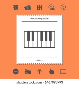 Piano keyboard icon. Graphic elements for your design