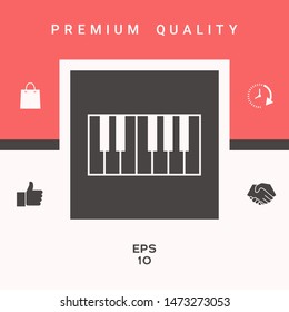 Piano keyboard icon. Graphic elements for your design