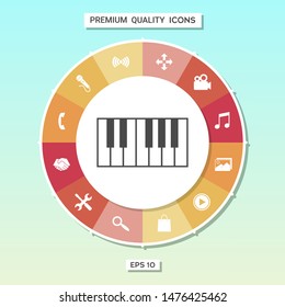Piano keyboard icon. Graphic elements for your design
