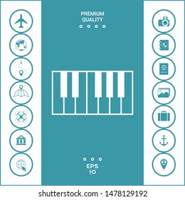 Piano keyboard icon. Graphic elements for your design