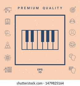 Piano keyboard icon. Graphic elements for your design