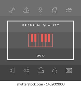 Piano keyboard icon. Graphic elements for your design