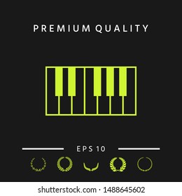 Piano keyboard icon. Graphic elements for your design