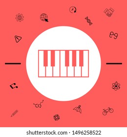 Piano keyboard icon. Graphic elements for your design