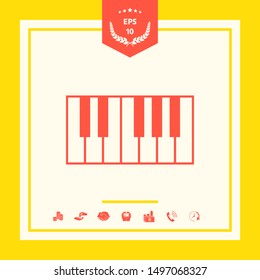 Piano keyboard icon. Graphic elements for your design