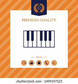 Piano keyboard icon. Graphic elements for your design