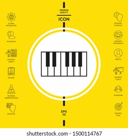 Piano keyboard icon. Graphic elements for your design