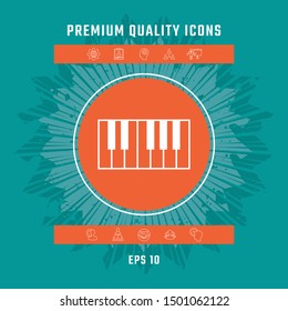 Piano keyboard icon. Graphic elements for your design