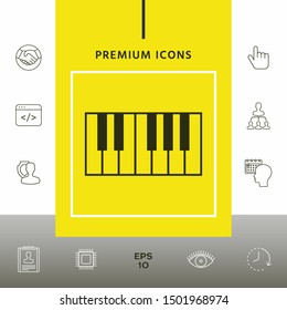 Piano keyboard icon. Graphic elements for your design