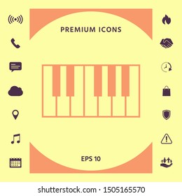 Piano keyboard icon. Graphic elements for your design