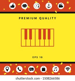 Piano keyboard icon. Graphic elements for your design