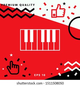 Piano keyboard icon. Graphic elements for your design