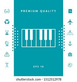 Piano keyboard icon. Graphic elements for your design