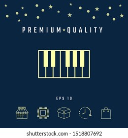Piano keyboard icon. Graphic elements for your design