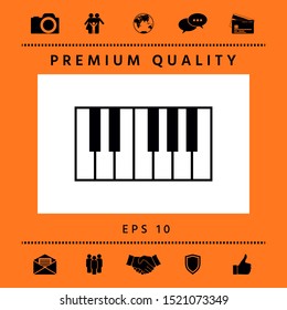 Piano keyboard icon. Graphic elements for your design