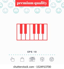 Piano keyboard icon. Graphic elements for your design