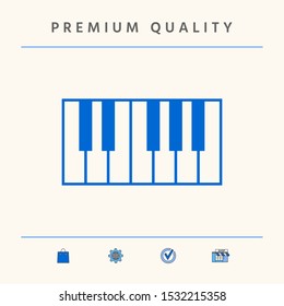 Piano keyboard icon. Graphic elements for your design