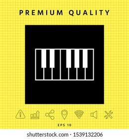 Piano keyboard icon. Graphic elements for your design