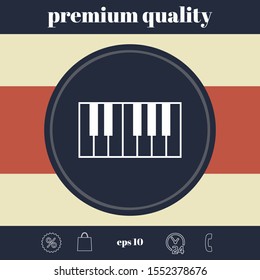 Piano keyboard icon. Graphic elements for your design